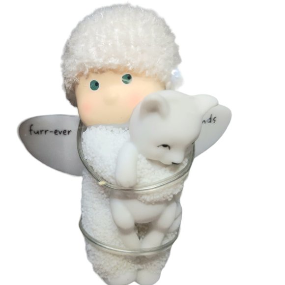 Department 56 Snow Baby with Cat Furr-ever Friends Christmas Ornament 2010 - Picture 1 of 7